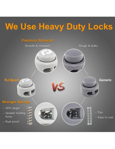 Cintas de Zapatos Sin Atar RJ-Sport 2 Paquetes Ajustables