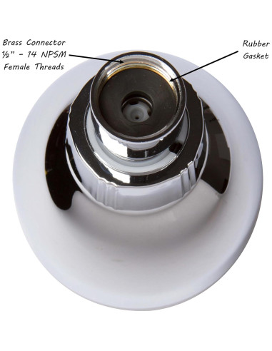 Cabezal de Ducha Aqua Elegante 9.5 LPM Cromo Autolimpiante