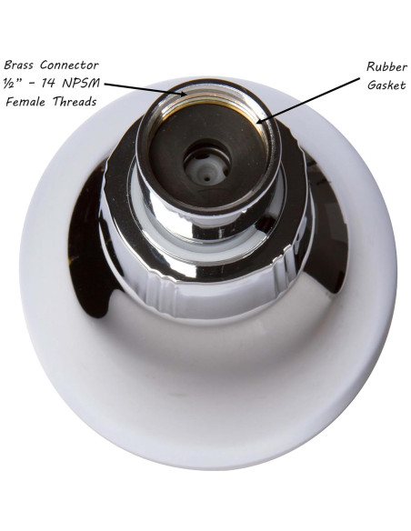 Cabezal de Ducha Aqua Elegante 9.5 LPM Cromo Autolimpiante