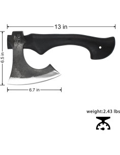 Hacha de Camping JXE JXO 33 cm Acero Manganeso con Funda 2