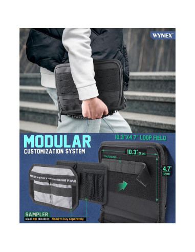 Bolsa Administrativa Molle Wynex para Tabletas 9-11" Negra