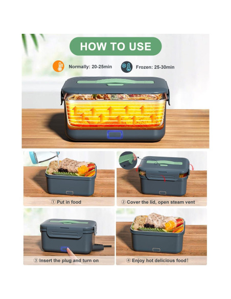 Caja de Almuerzo Eléctrica Monteka 1.8L 100W Gris Caja de Almuerzo Eléctrica Monteka 1.8L 100W Gris