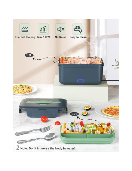 Caja de Almuerzo Eléctrica Monteka 1.8L 100W Gris Caja de Almuerzo Eléctrica Monteka 1.8L 100W Gris