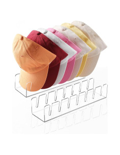 Organizador de Sombreros Acrílico ZORCOR - Paquete de 2, Almacena 14 Gorras