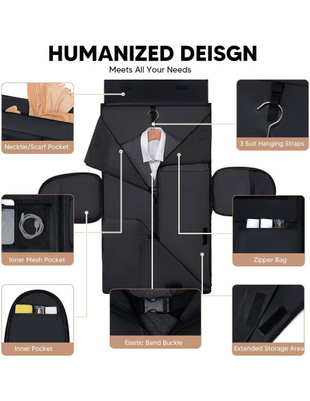 Bolsa de Ropa Convertible Vessgra Kaki 56x36x23 cm 2 en 1 Bolsa de Ropa Convertible Vessgra Kaki 56x36x23 cm 2 en 1