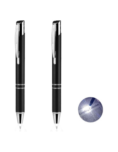 Bolígrafo Penyeah con Luz LED - 2 Unidades, Blanco
