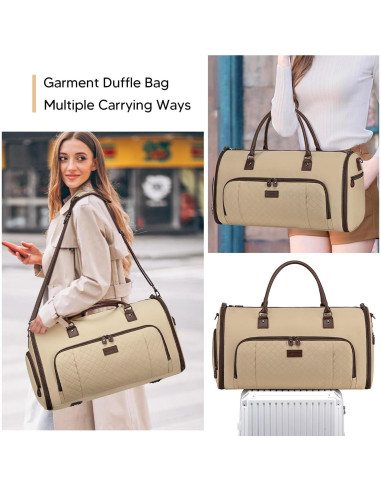 Bolsa de Ropa Convertible Vessgra Kaki 56x36x23 cm 2 en 1