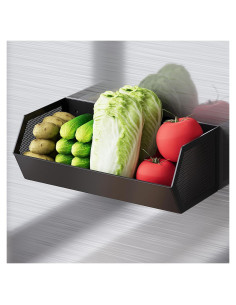 Cesta Magnética para Frutas y Especias WOCHUANGSI - Grande, Negro