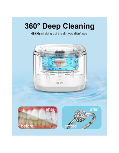 Limpiador Ultrasónico BCOM para Retenedores y Joyería 46kHz