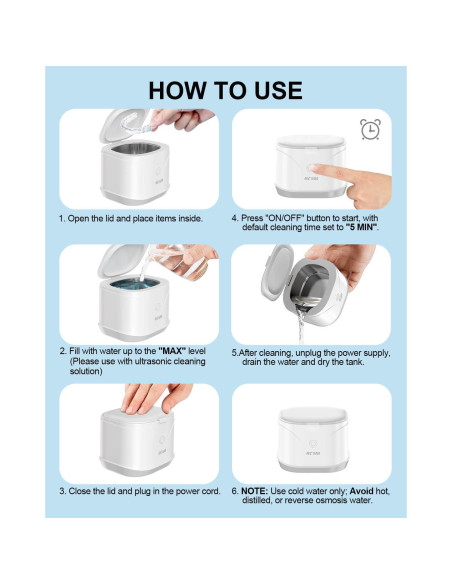Limpiador Ultrasónico BCOM para Retenedores y Joyería 46kHz