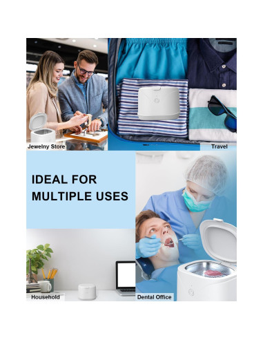 Limpiador Ultrasónico BCOM para Retenedores y Joyería 46kHz