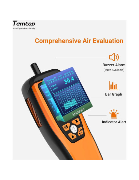 Medidor de Calidad del Aire Temtop M2000C CO2 PM2.5 PM10