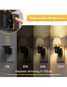 Luz Nocturna LED Regulable LOHAS con Sensor Automático 0-100LM 2