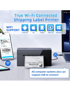 Impresora Térmica de Etiquetas WiFi Omezizy PM-247 4x6 2