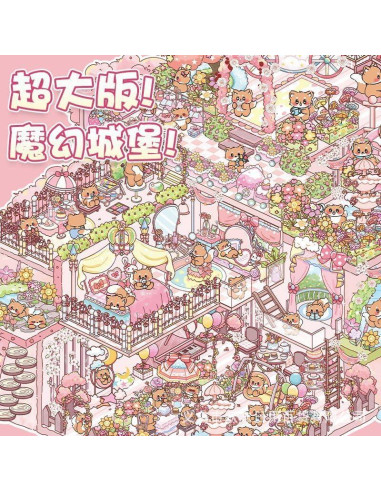 4 Piezas Pegatinas 3D Escena Infantil Limvoo