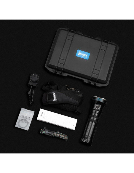 Linterna WUBEN A9 12000 Lúmenes Recargable IP68 10200mAh Linterna WUBEN A9 12000 Lúmenes Recargable IP68 10200mAh