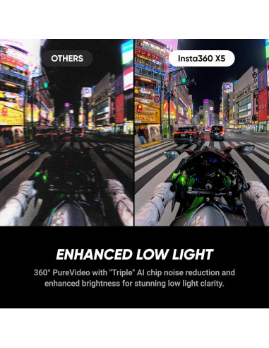 Cámara de Acción 360 Insta360 X5 8K 48MP Resistente al Agua