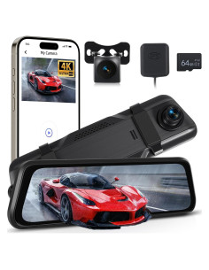 Cámara de Espejo Retrovisor NHOPEEW 4K 9.66" Doble Lente