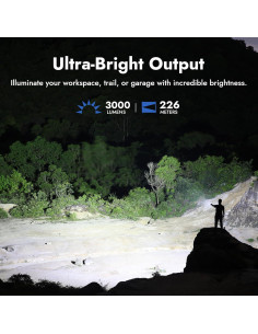 Linterna Táctica Recargable WUBEN L3 3000 Lúmenes LED IP68 2