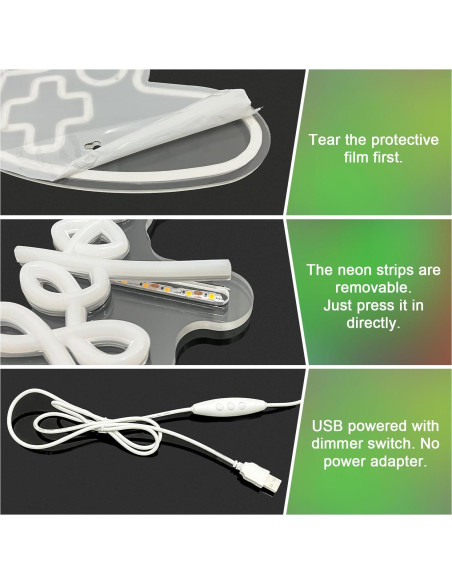 Luz de neón LED Calavera de Azúcar Sneignon Verde 36x32cm Luz de neón LED Calavera de Azúcar Sneignon Verde 36x32cm