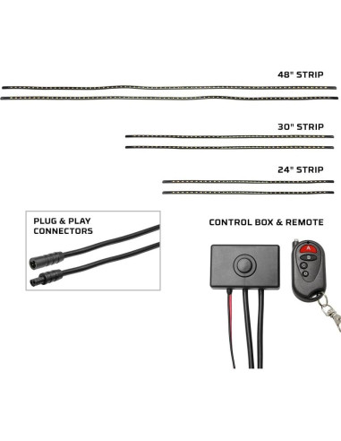 Kit de Iluminación LED Bajo Cuerpo LEDGlow Azul 6 Piezas