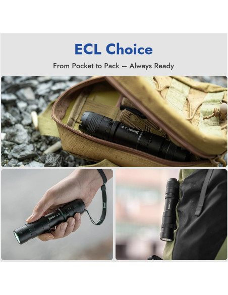 Linterna Táctica Recargable WUBEN L3 3000 Lúmenes LED IP68