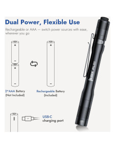 Linterna de Bolso WUBEN PL01 650 Lúmenes Recargable IP68 2