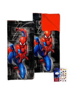 Saco de Dormir Spider-Man 137x142 cm con Almohada y Stickers