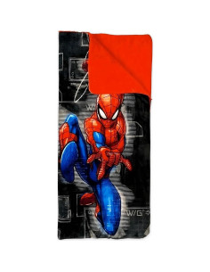 Saco de Dormir Spider-Man 137x142 cm con Almohada y Stickers 2