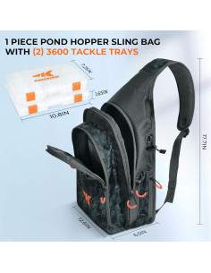 Bolsa de Tackle Sling KastKing Pond Hopper 45x32x15 cm 2