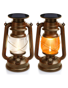 Paquete de 2 Linternas Solares Vintage Yinuo para Exterior