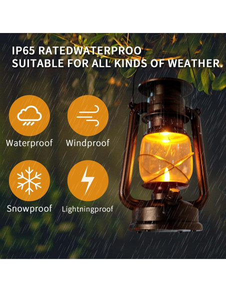 Paquete de 2 Linternas Solares Vintage Yinuo para Exterior