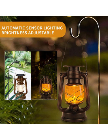 Paquete de 2 Linternas Solares Vintage Yinuo para Exterior