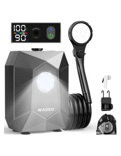 Ducha Portátil WADEO 6000mAh con Luz LED y 5 Niveles de Presión