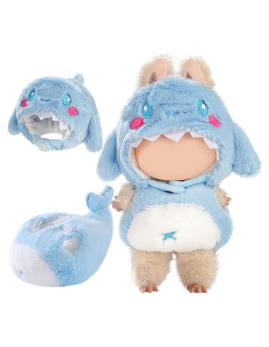 Conjunto de Ropa para Muñeca Woplagyreat Ballena Azul 17cm