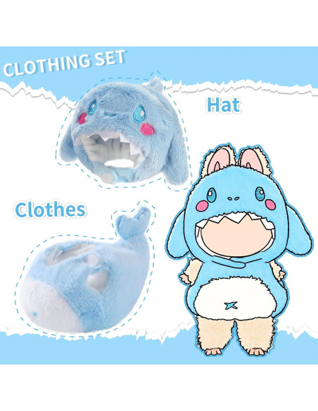 Conjunto de Ropa para Muñeca Woplagyreat Ballena Azul 17cm