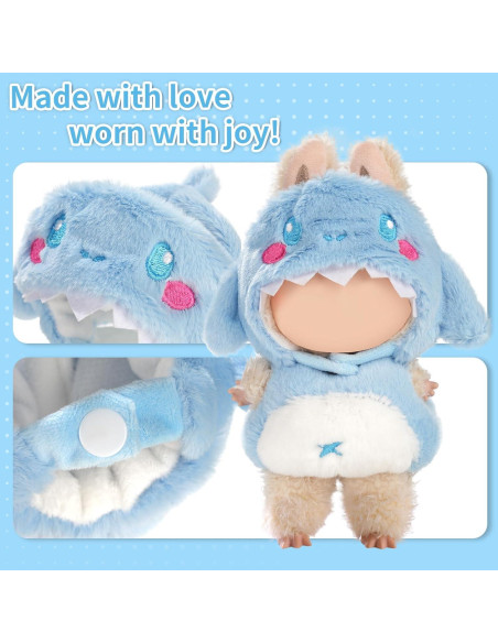 Conjunto de Ropa para Muñeca Woplagyreat Ballena Azul 17cm