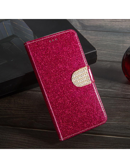 Funda Cartera Plegable Shitomua para Alcatel 1 Rojo