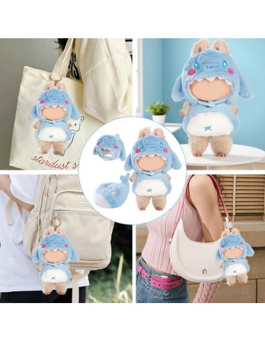 Conjunto de Ropa para Muñeca Woplagyreat Ballena Azul 17cm