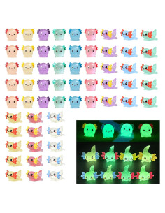 60 Mini Figuras Axolotl Brillantes en la Oscuridad - YHCHLHFF