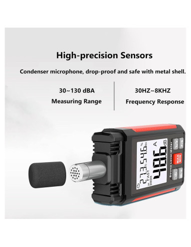 Medidor de Nivel de Sonido Intendvision HT602A 30-130 dBA