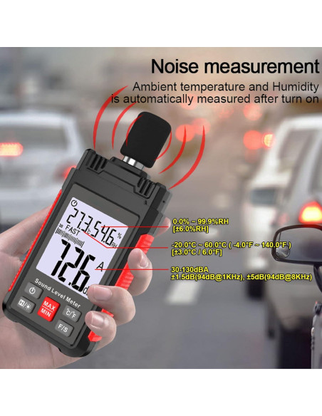 Medidor de Nivel de Sonido Intendvision HT602A 30-130 dBA