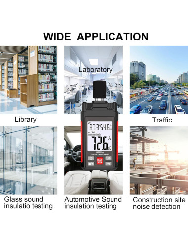 Medidor de Nivel de Sonido Intendvision HT602A 30-130 dBA