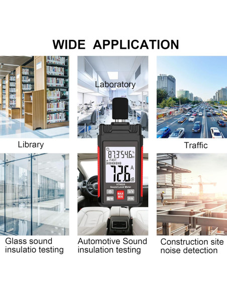 Medidor de Nivel de Sonido Intendvision HT602A 30-130 dBA