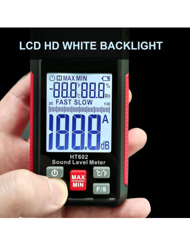 Medidor de Nivel de Sonido Intendvision HT602A 30-130 dBA