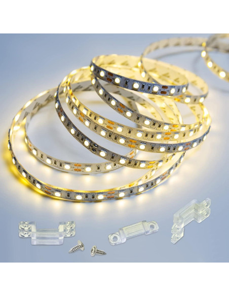 Soportes de Montaje Qunclay para Tiras LED 12 mm - 100 Clips Transparentes