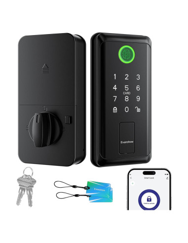 Cerradura Inteligente Evanshow con Teclado y WiFi - 6 en 1