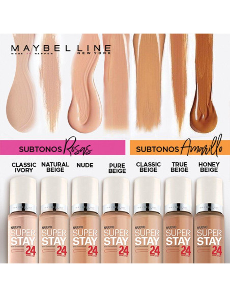 Maquillaje Maybelline Super Stay 24Hr Marfil Clásico 29.57ml Maquillaje Maybelline Super Stay 24Hr Marfil Clásico 29.57ml