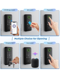 Cerradura Inteligente Evanshow con Teclado y WiFi - 6 en 1 2