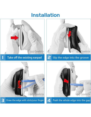 Almohadillas de Reemplazo Geekria para Auriculares Audio-Technica